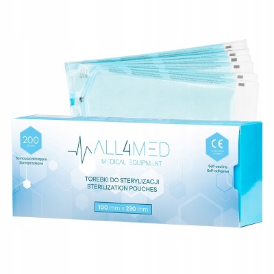 Sterilizācijas maisiņi 100mm x 230 mm 200pcs
