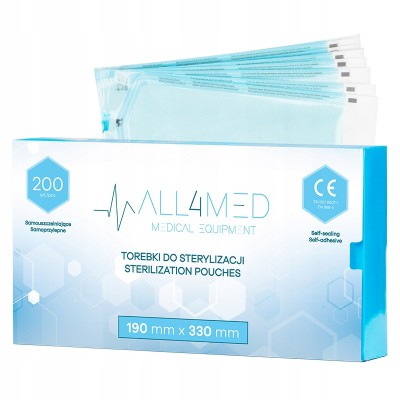 Sterilizācijas maisiņi 190mm x 330mm 200pcs