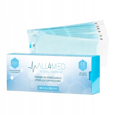 Sterilizācijas maisiņi 90mm x 230 mm 200pcs